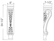 JK-A7-CB34 – Cabinet Block – A7 – Creme Glazed