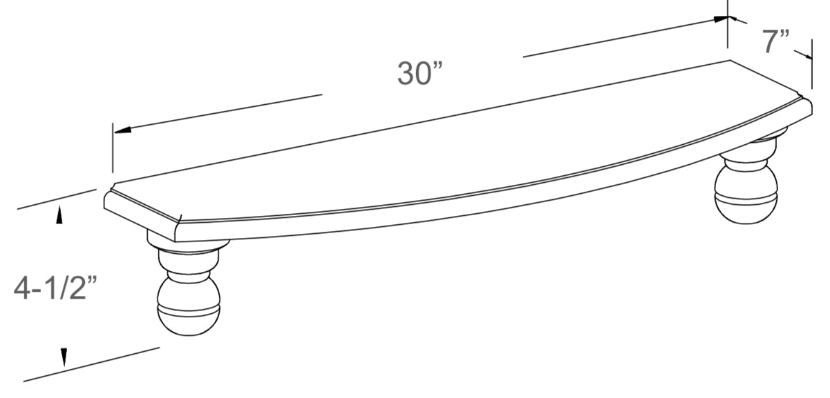 JK-A7-#30 – Vanity Decorative Foot – A7 – Creme Glazed
