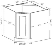 JK-A7-CSB36 – Base Diagonal Sink – A7 – Creme Glazed