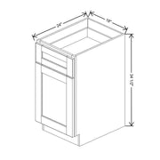 Base Cabinet With 1 Drawer & 1 Door  technical diagram