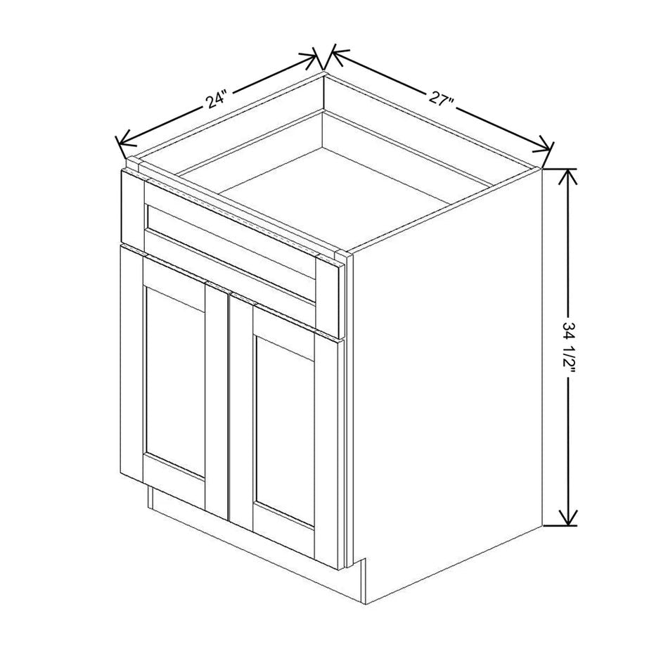 Base Cabinet With 1 Drawer & 2 Doors  technical diagram
