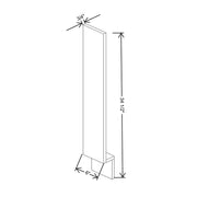 Base Filler 6W x 34-1/2H x 3/4D technical diagram