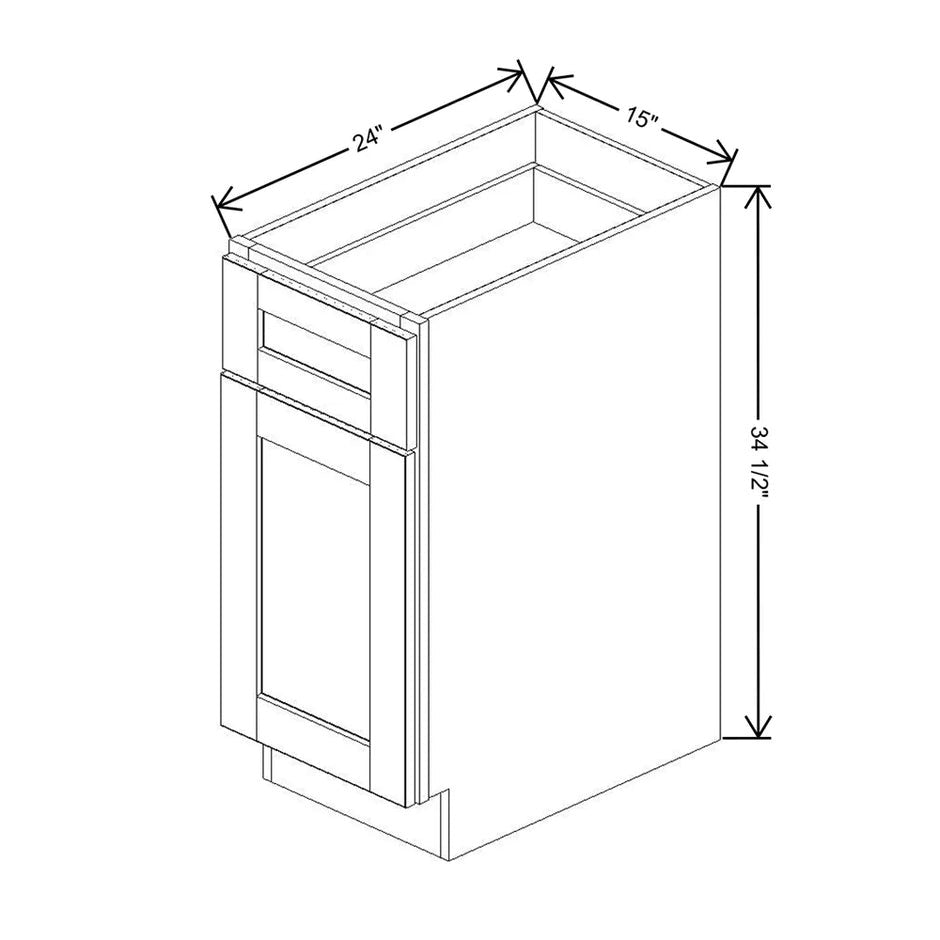Waste Bin Base Cabinet  technical diagram