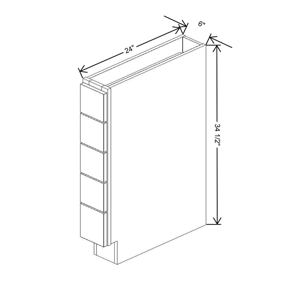 Spice Drawer Base Cabinet  technical diagram
