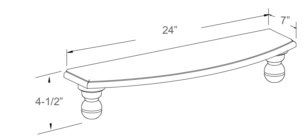 JK-A7-#24 – Vanity Decorative Foot – A7 – Creme Glazed