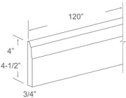 JK-A7-BM10-4-1/2 – Base Molding – A7 – Creme Glazed