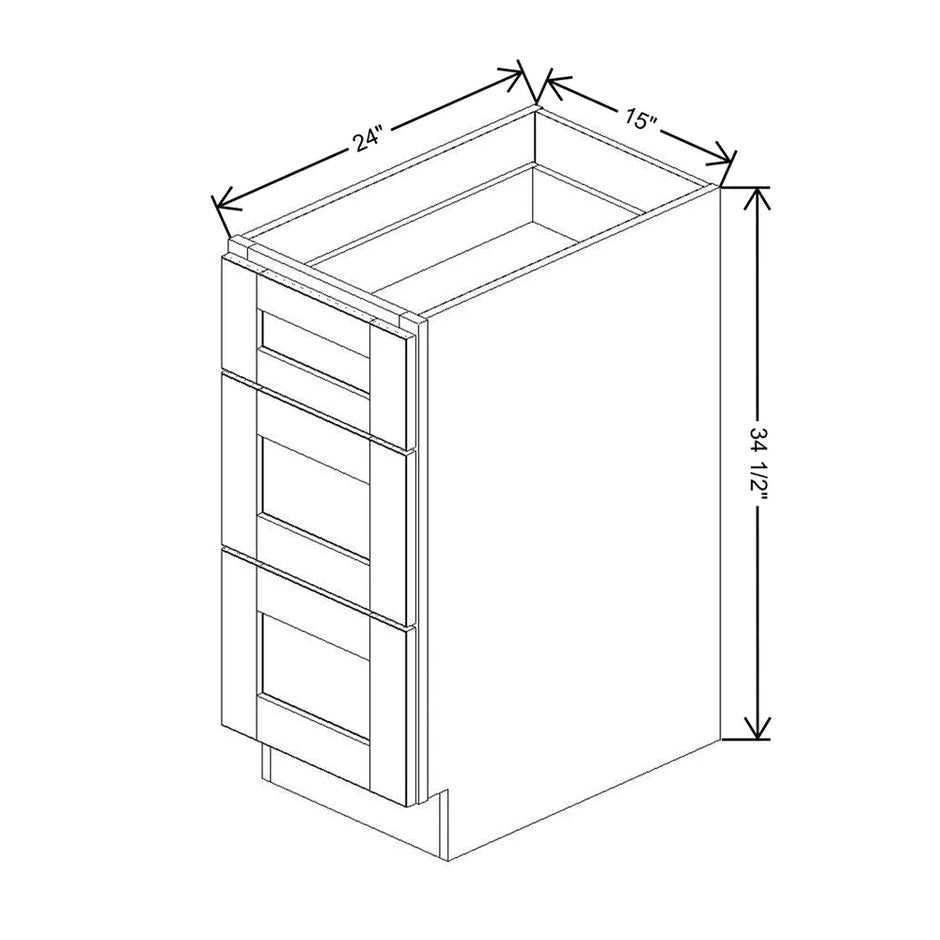 Drawer Base With 3 Drawers  technical diagram