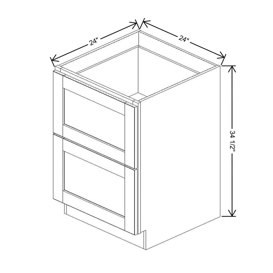 Drawer Base With 2 Drawers  technical diagram