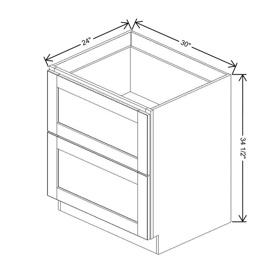 Drawer Base With 2 Drawers  technical diagram
