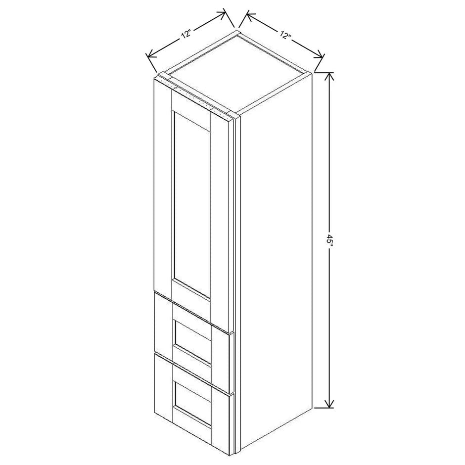 Vanity Counter Linen Cabinet  technical diagram