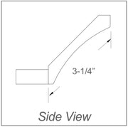 JK-A7-AST10-3-1/4 – Cove with Base – A7 – Creme Glazed