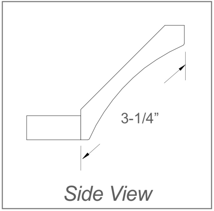 JK-A7-AST10-3-1/4 – Cove with Base – A7 – Creme Glazed