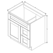 Vanity Sink Cabinet  technical diagram