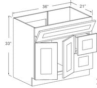 JK-A7-FA3621DL – Vanity Sink Cabinet – A7 – Creme Glazed