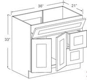 JK-E2-FA3621DL – Vanity Sink Cabinet – E2 – Charcoal