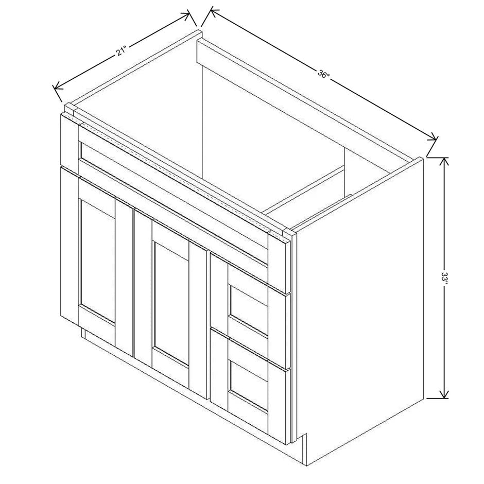 Vanity Sink Cabinet  technical diagram