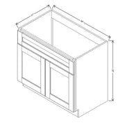 Vanity Sink Cabinet  technical diagram