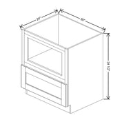 Microwave Drawer Base  technical diagram