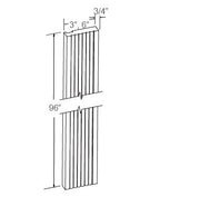 Fluted Filler 3W x 96H x 3/4D technical diagram