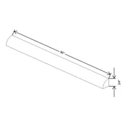 Quarter Round 3/4H x 3/4D x 120L technical diagram