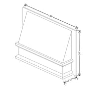 Range Wood Hood  technical diagram