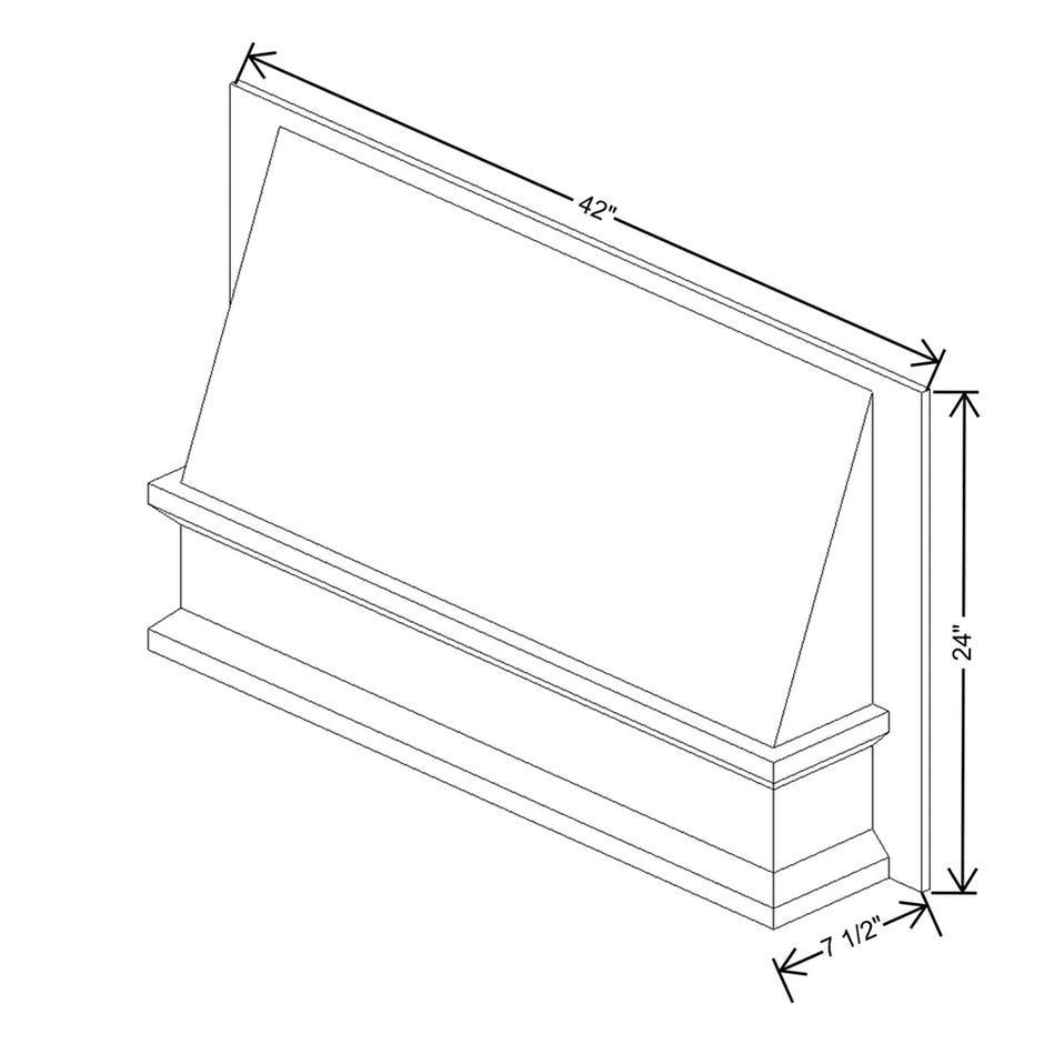 Range Wood Hood  technical diagram