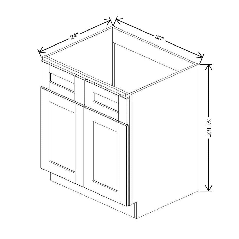 Sink Base With 2 Doors  technical diagram