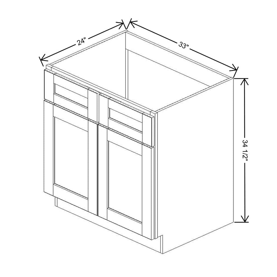 Sink Base With 2 Doors  technical diagram