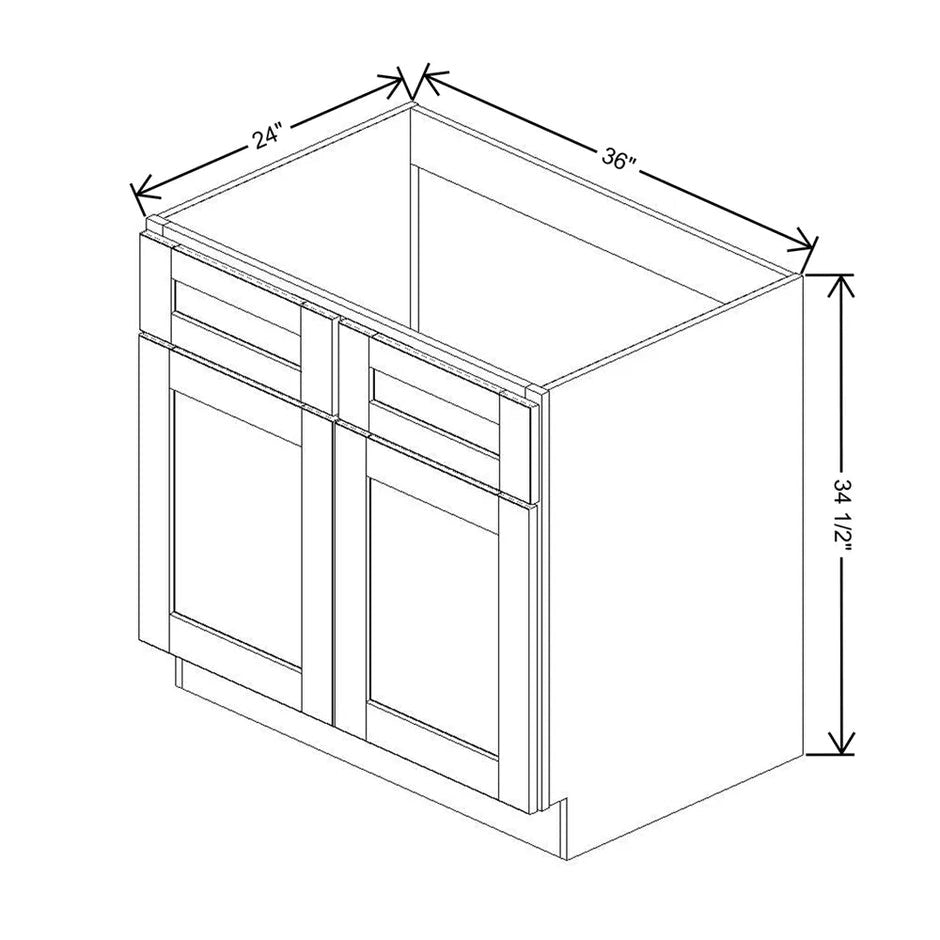 Sink Base With 2 Doors  technical diagram