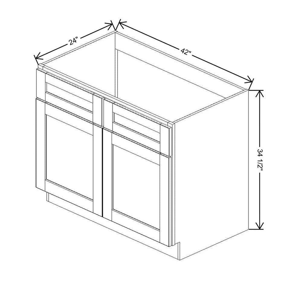 Sink Base With 2 Doors  technical diagram
