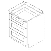 Vanity Drawer Base  technical diagram