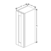 Wall Cabinet 30" H & 36" H  technical diagram