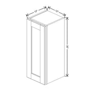 Wall Cabinet 30" H & 36" H  technical diagram