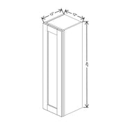 Wall Cabinet 42" H  technical diagram
