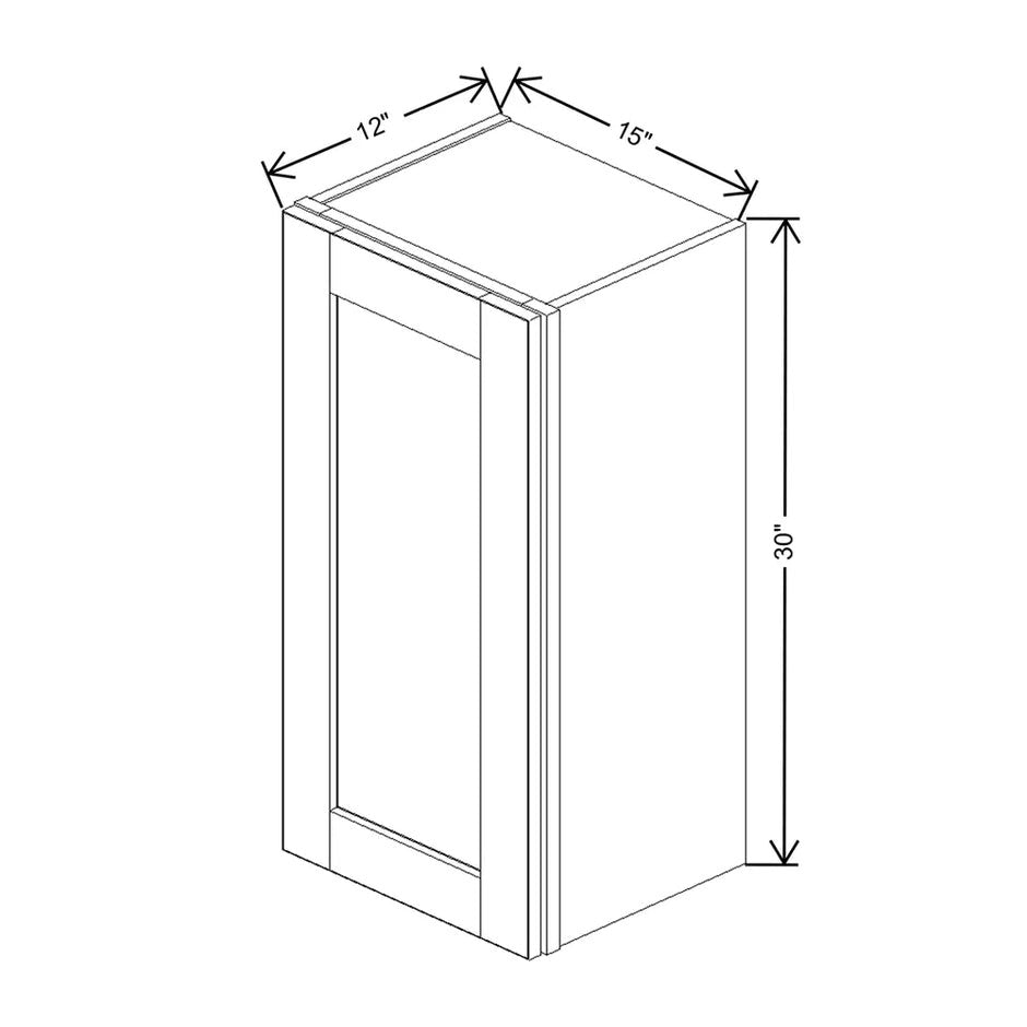 Wall Cabinet 30" H & 36" H  technical diagram