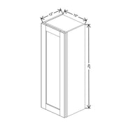 Wall Cabinet 42" H  technical diagram