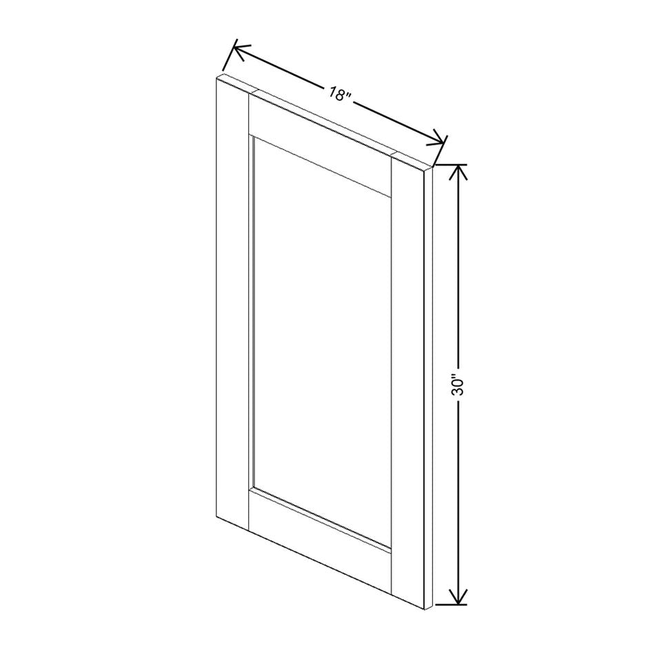 Replacement Wall Door Panel 30/36/42H  technical diagram