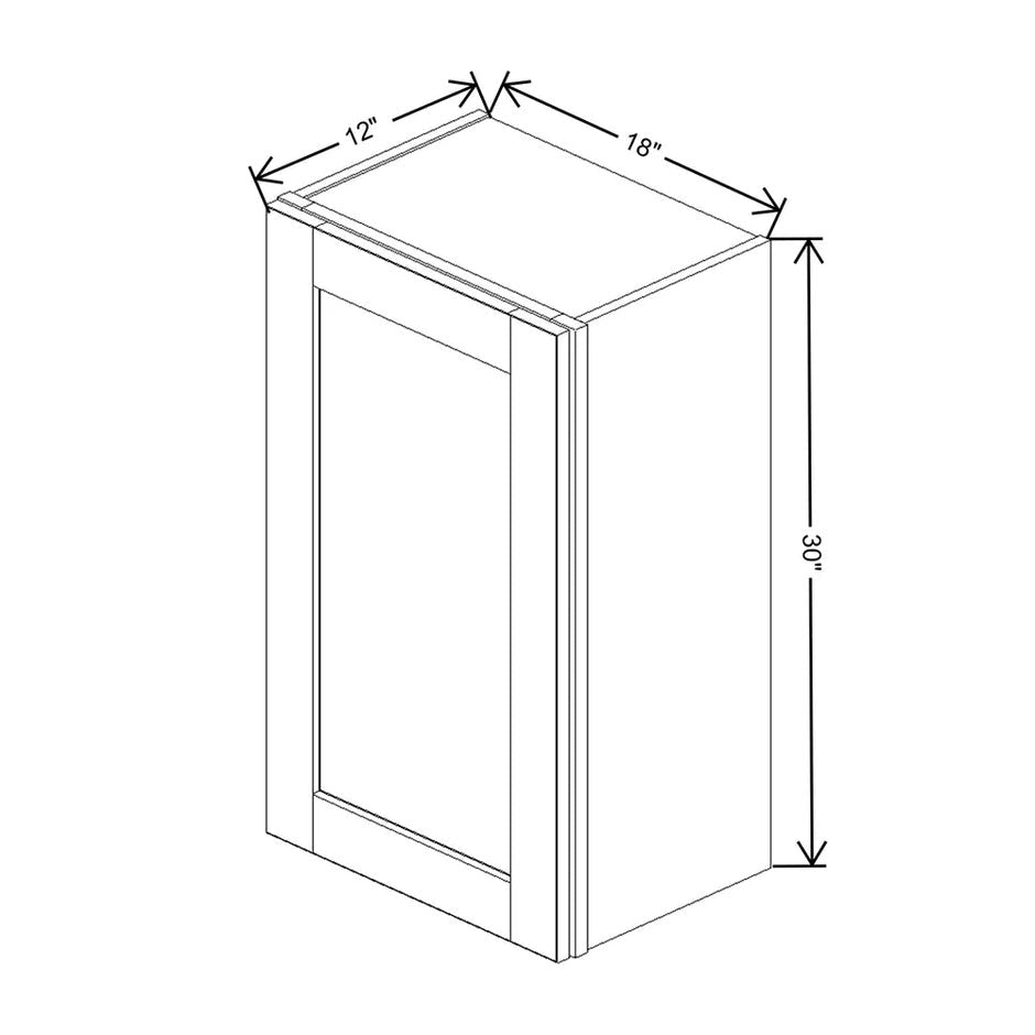 Wall Cabinet 30" H & 36" H  technical diagram