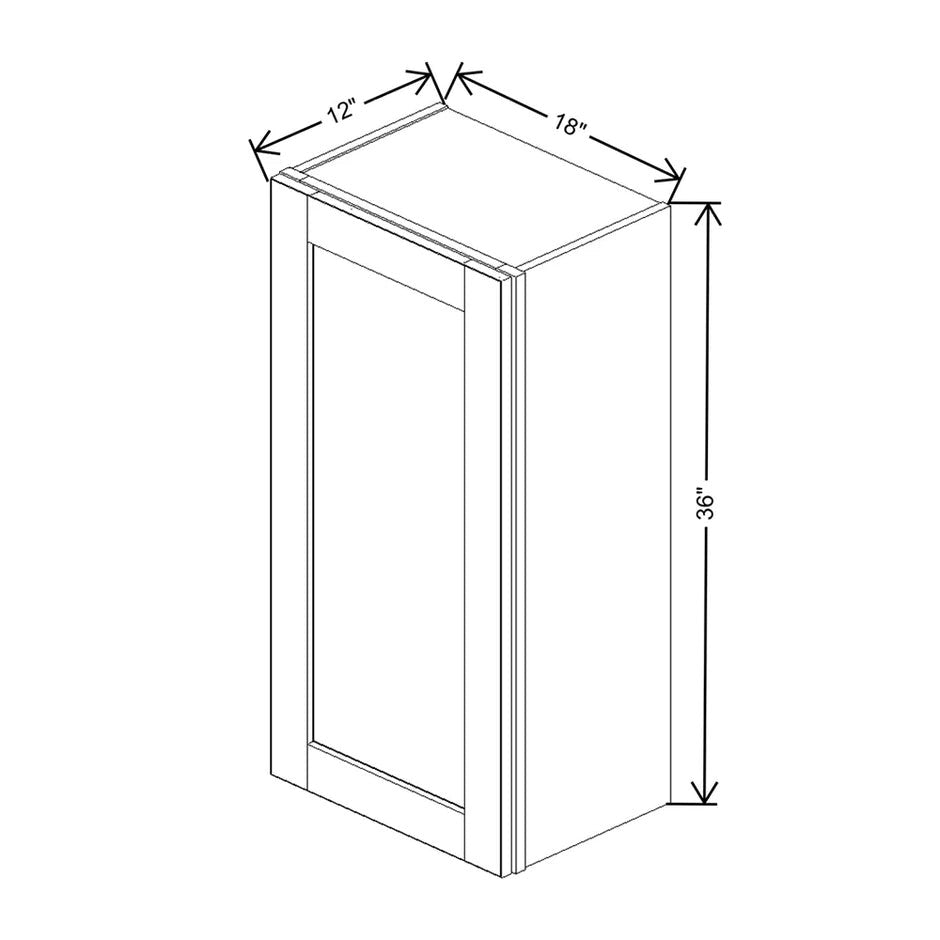 Wall Cabinet 30" H & 36" H  technical diagram