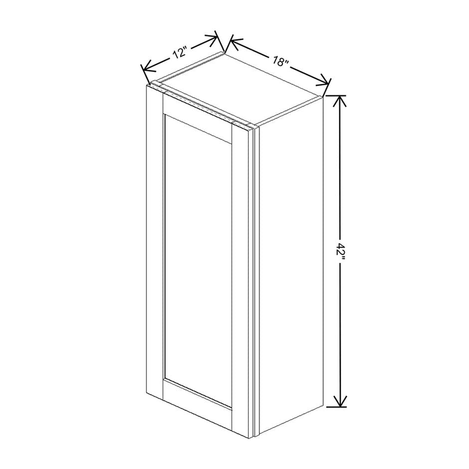 Wall Cabinet 42" H  technical diagram