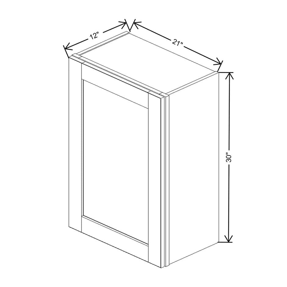 Wall Cabinet 30" H & 36" H  technical diagram