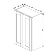 Wall Cabinet 30" H & 36" H  technical diagram