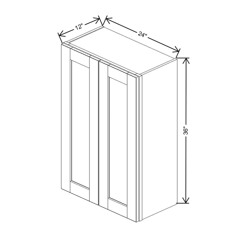 Wall Cabinet 30" H & 36" H  technical diagram