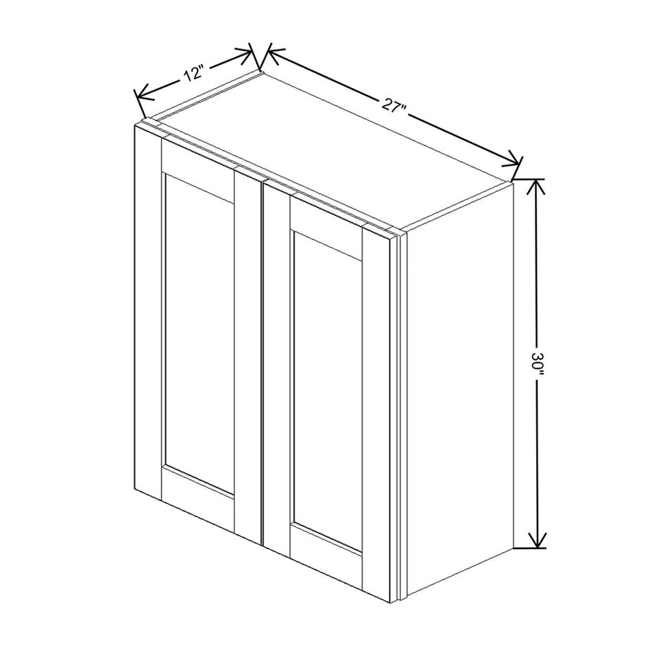 Wall Cabinet 30" H & 36" H  technical diagram