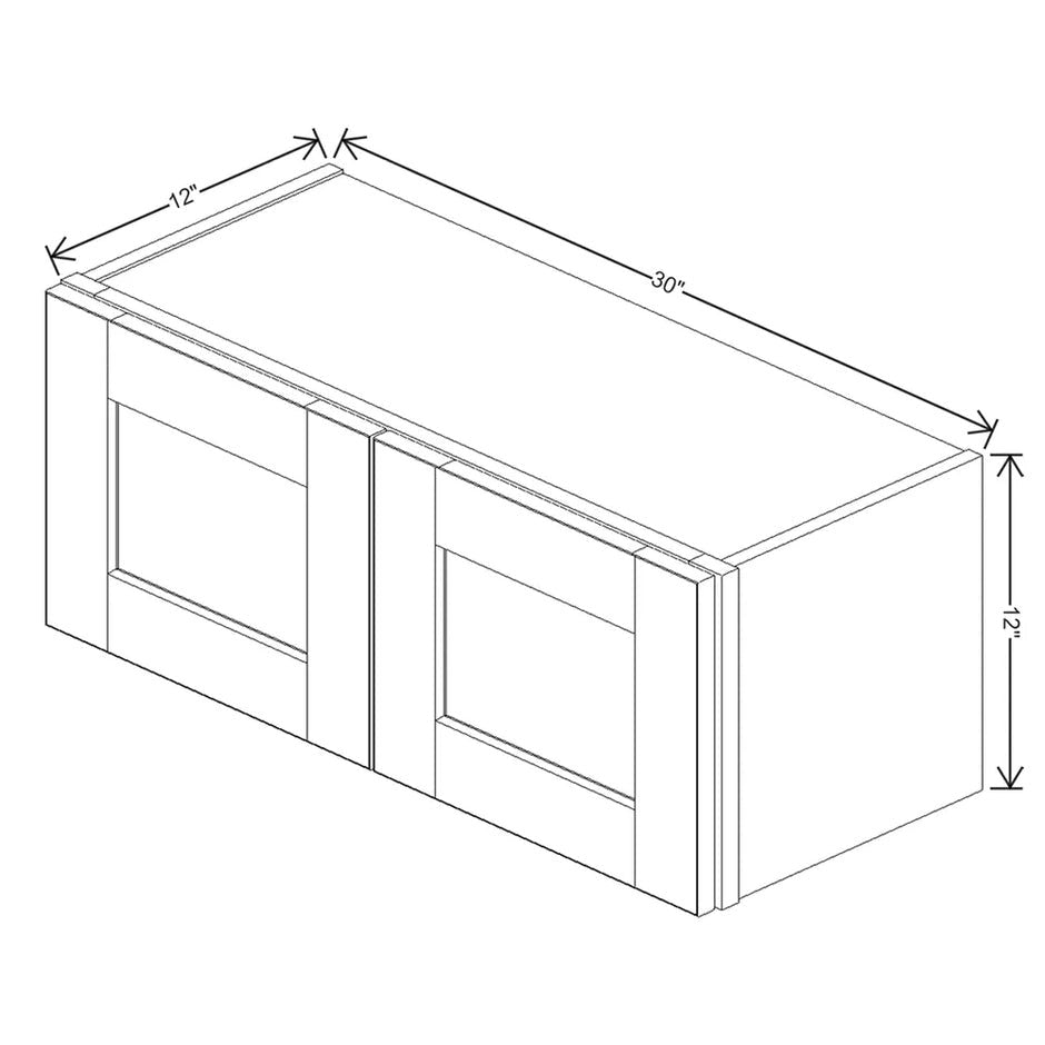 Wall Cabinet 12" H & 15" H  technical diagram