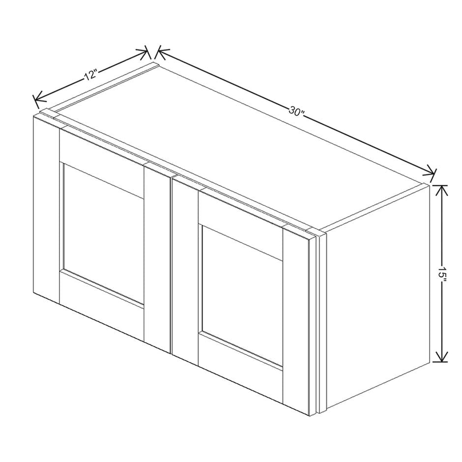 Wall Cabinet 12" H & 15" H  technical diagram