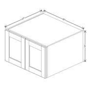 Refrigerator Wall Cabinet 18" / 21" / 24" H  technical diagram