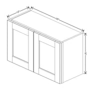 Wall Cabinet 18" H & 21" H  technical diagram
