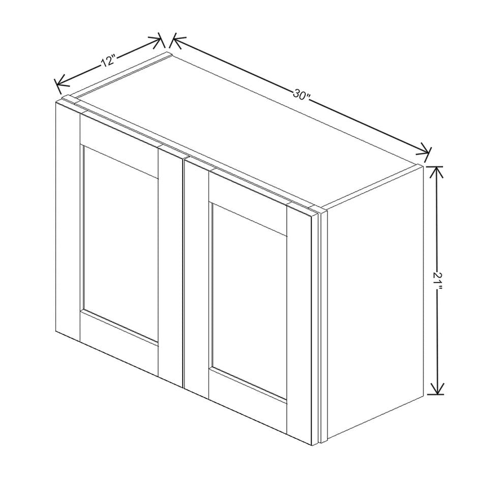Wall Cabinet 18" H & 21" H  technical diagram