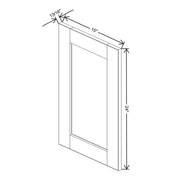 Replacement Wall Door Panel 21" H / 24" H  technical diagram